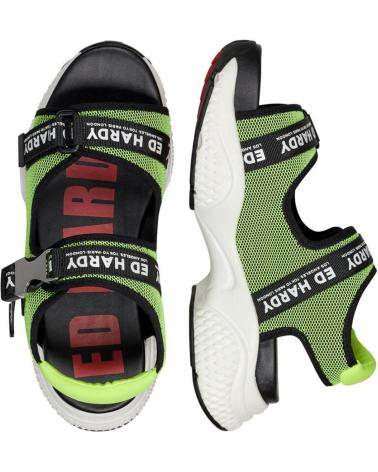 ED HARDY AQUA SANDAL GREEN-BLACK