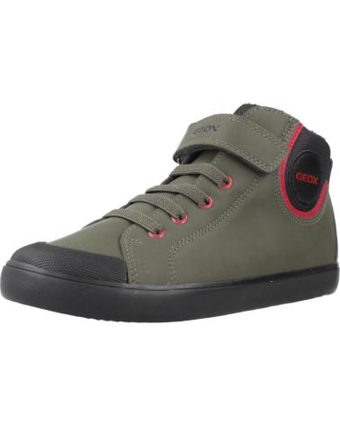 GEOX BASKETS MONTANTES J GISLI POUR ENFANT - VERT C0450 C0450