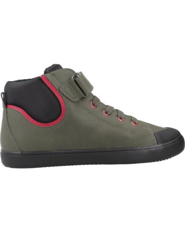 GEOX BASKETS MONTANTES J GISLI POUR ENFANT - VERT C0450 C0450