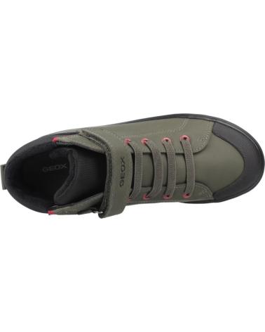 GEOX BASKETS MONTANTES J GISLI POUR ENFANT - VERT C0450 C0450