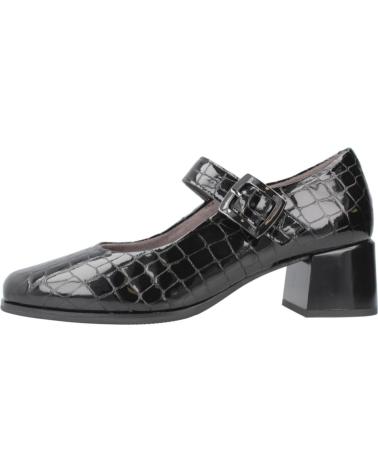 PITILLOS 10821P - BLACK CROC-EMBOSSED COMFORT MARY JANES NEGRO