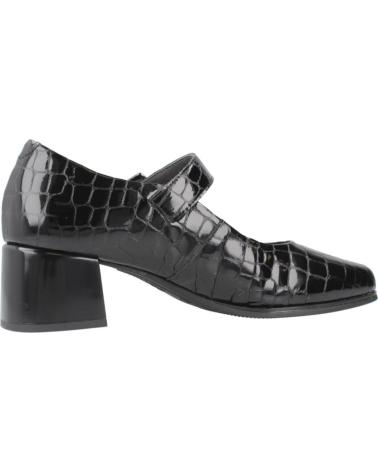 PITILLOS 10821P - BLACK CROC-EMBOSSED COMFORT MARY JANES NEGRO