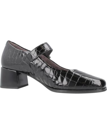 PITILLOS 10821P - BLACK CROC-EMBOSSED COMFORT MARY JANES NEGRO