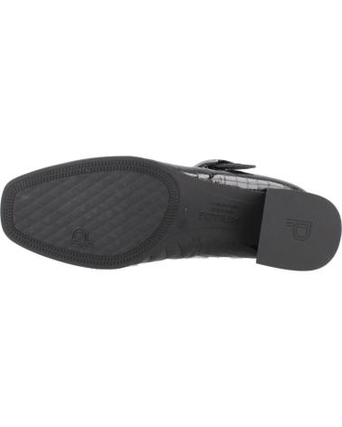 PITILLOS 10821P - BLACK CROC-EMBOSSED COMFORT MARY JANES NEGRO