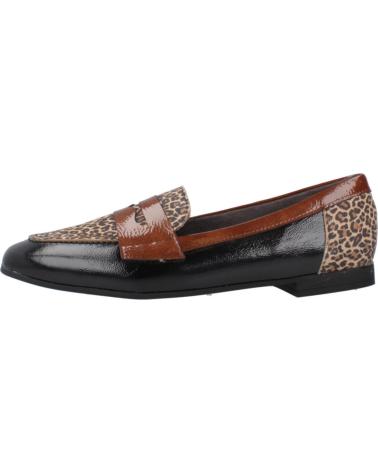 PITILLOS 10870P LOAFERS: BLACK ANIMAL PRINT ELEGANCE NEGRO