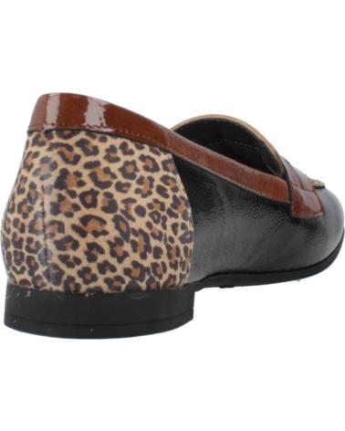 PITILLOS 10870P LOAFERS: BLACK ANIMAL PRINT ELEGANCE NEGRO