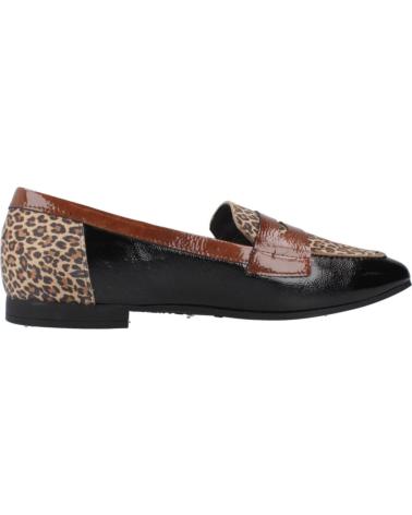 PITILLOS 10870P LOAFERS: BLACK ANIMAL PRINT ELEGANCE NEGRO