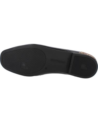 PITILLOS 10870P LOAFERS: BLACK ANIMAL PRINT ELEGANCE NEGRO