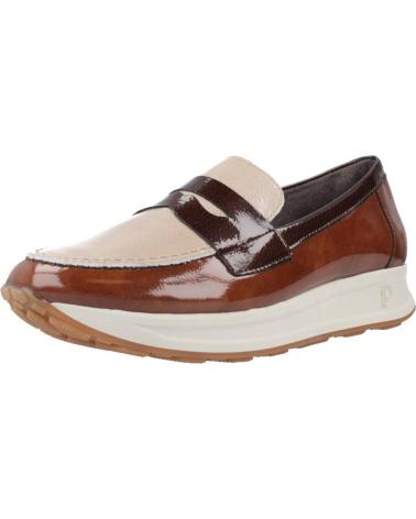 PITILLOS 10901P LOAFERS: ELEGANT BROWN PATENT LEATHER CROPED