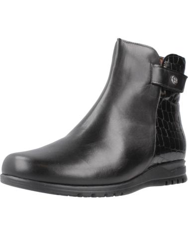 PITILLOS 20204P ANKLE BOOTS: BLACK ELEGANCE WITH CROC DETAIL NEGRO