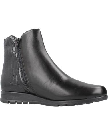 PITILLOS 20204P ANKLE BOOTS: BLACK ELEGANCE WITH CROC DETAIL NEGRO