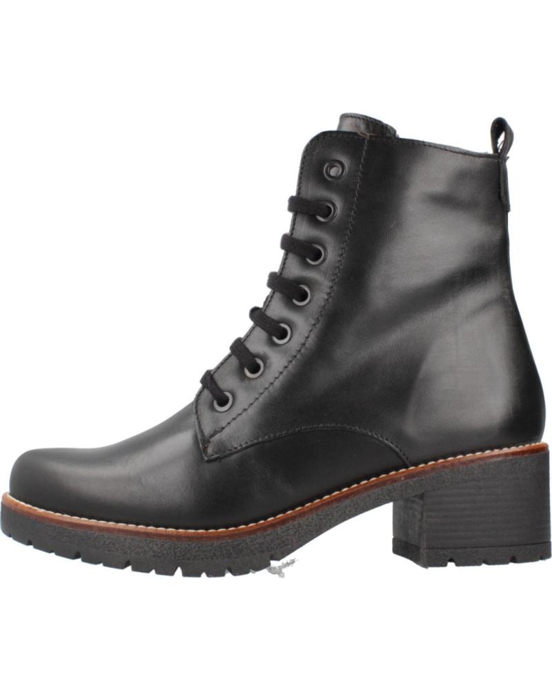 PITILLOS LEATHER LACE-UP ANKLE BOOT MODEL 20223P BLACK NEGRO