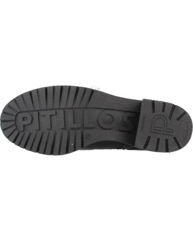 PITILLOS LEATHER LACE-UP ANKLE BOOT MODEL 20223P BLACK NEGRO