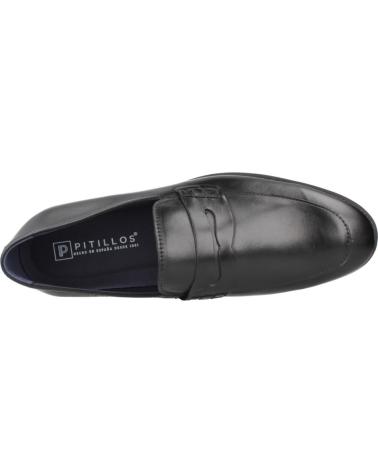 PITILLOS 40221P BLACK LEATHER LOAFERS FOR MEN NEGRO