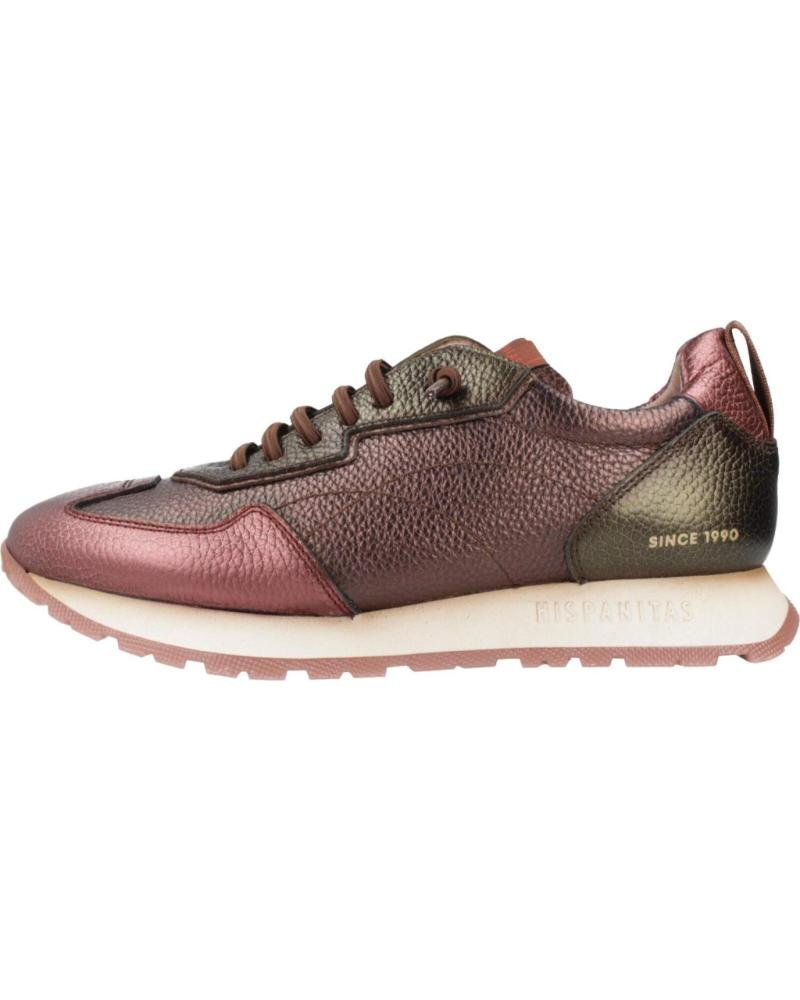 HISPANITAS SNEAKERS CHI254312 KANSAS TONALITÀ BORDEAUX E NOCCIOLA MARRON