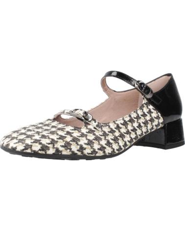 SAPATOS MARY JANE HISPANITAS HI254207 ESTAMPA ANIMAL BRANCO E PRETO BLKWHT