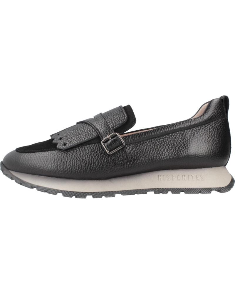 MOCASSINS HISPANITAS HI254237 PRETOS DE COURO COM PLATAFORMA BLACK