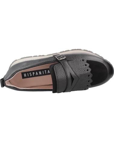 MOCASSINS HISPANITAS HI254237 PRETOS DE COURO COM PLATAFORMA BLACK