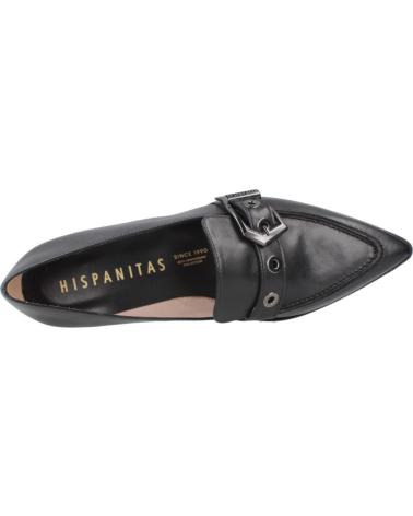 MOCASSINS HISPANITAS HI254262 PRETOS DE COURO COM FIVELA BLACK