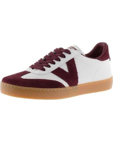 VICTORIA SNEAKER CLASSICA BIANCA E BORDEAUX AZUL
