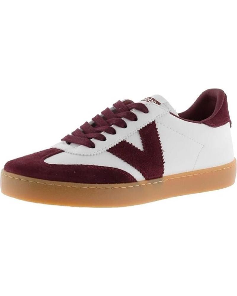 VICTORIA SNEAKER CLASSICA BIANCA E BORDEAUX AZUL