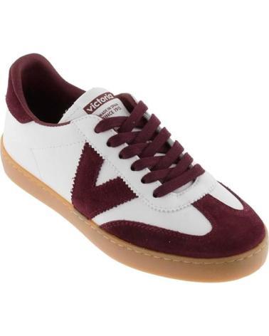 VICTORIA SNEAKER CLASSICA BIANCA E BORDEAUX AZUL