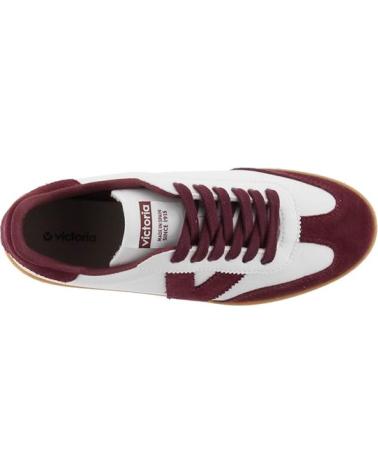 VICTORIA SNEAKER CLASSICA BIANCA E BORDEAUX AZUL