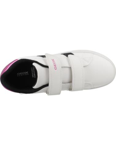 SAPATILHAS GEOX J ECLYPER C0404 BRANCAS COM FECHO ADERENTE C0404