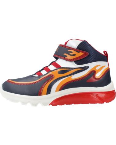 TÉNIS GEOX CIBERDRON J C0735 AZUL MARINHO/LARANJA C0735