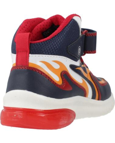 GEOX CIBERDRON J C0735 SNEAKER MARINEBLAU/ORANGE C0735