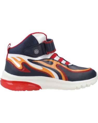 GEOX CIBERDRON J C0735 SNEAKER MARINEBLAU/ORANGE C0735