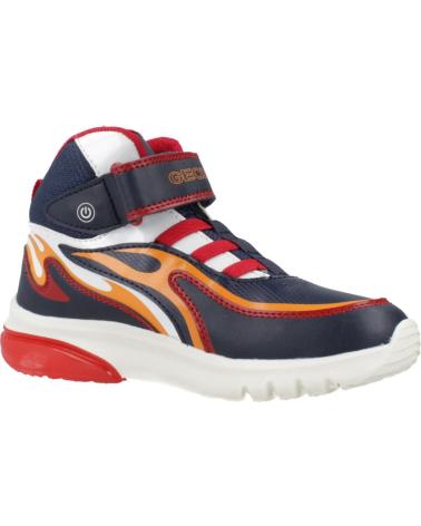 GEOX CIBERDRON J C0735 SNEAKER MARINEBLAU/ORANGE C0735