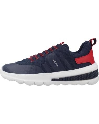 TÊNIS GEOX J ACTIVART BOY C0735: CONFORTO AZUL MARINHO E VERMELHO C0735
