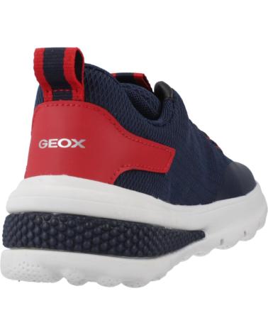 TÊNIS GEOX J ACTIVART BOY C0735: CONFORTO AZUL MARINHO E VERMELHO C0735