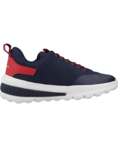 TÊNIS GEOX J ACTIVART BOY C0735: CONFORTO AZUL MARINHO E VERMELHO C0735