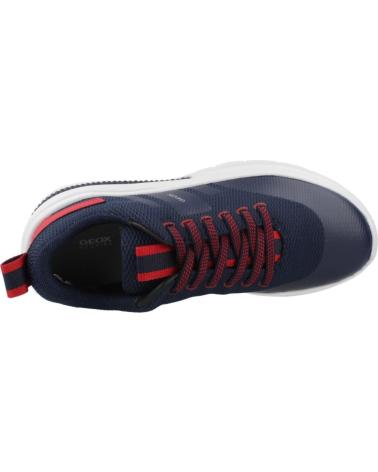 TÊNIS GEOX J ACTIVART BOY C0735: CONFORTO AZUL MARINHO E VERMELHO C0735