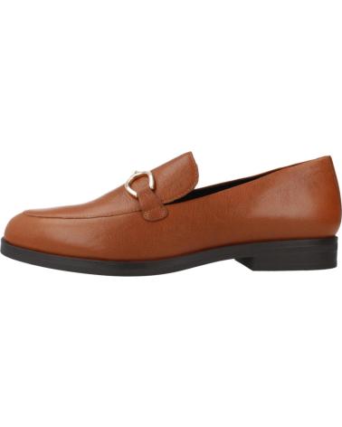 GEOX D CLORIDIE C6001 BROWN LOAFER WITH METALLIC DETAIL C6001
