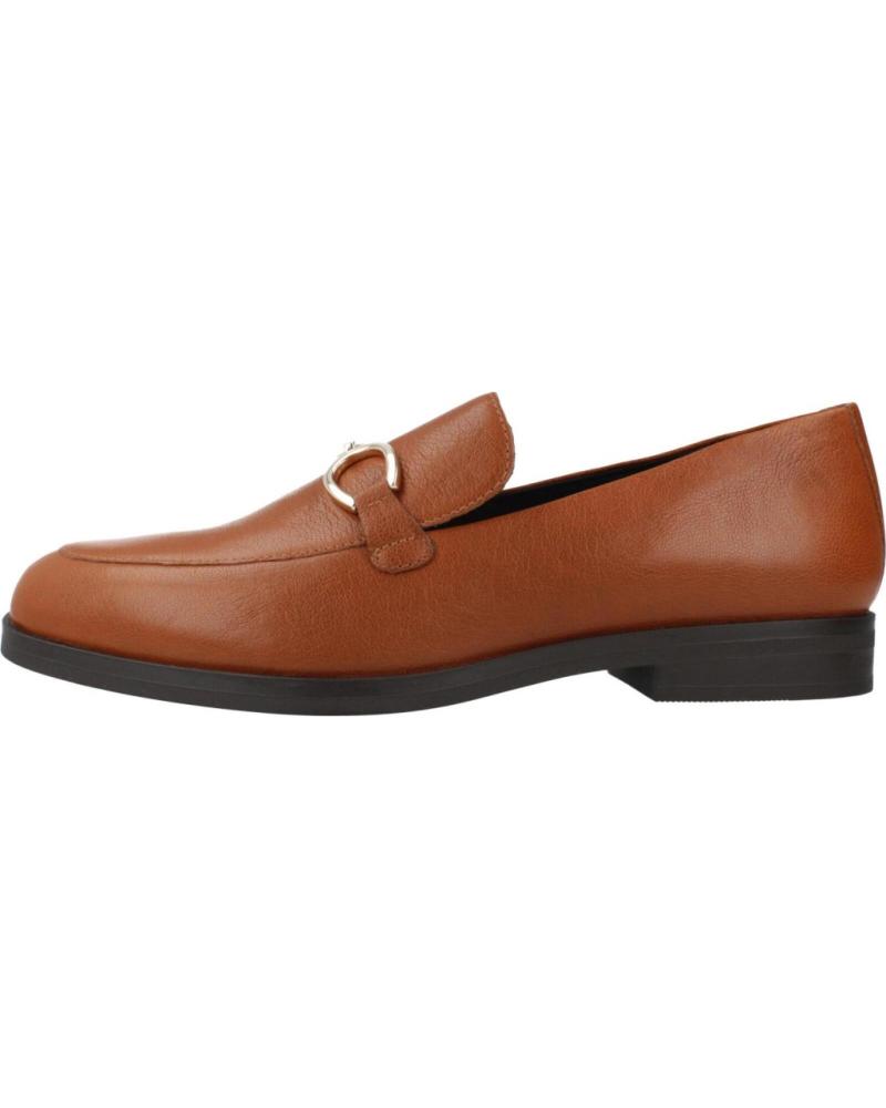 GEOX D CLORIDIE C6001 BROWN LOAFER WITH METALLIC DETAIL C6001