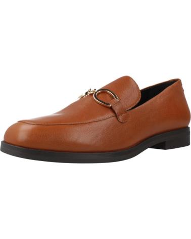 GEOX D CLORIDIE C6001 BROWN LOAFER WITH METALLIC DETAIL C6001