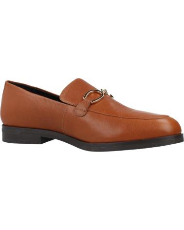 GEOX D CLORIDIE C6001 BROWN LOAFER WITH METALLIC DETAIL C6001