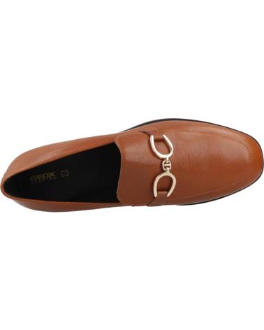 GEOX D CLORIDIE C6001 BROWN LOAFER WITH METALLIC DETAIL C6001