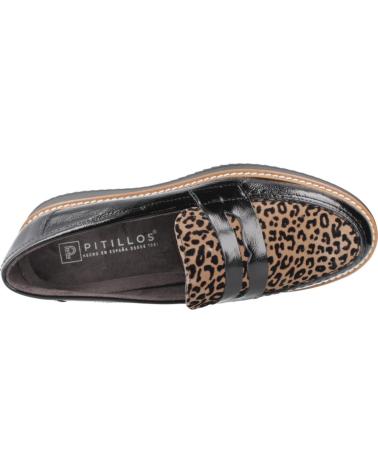 MOCASSINS PITILLOS MODÈLE 10762P NOIR AVEC IMPRIMÉ ANIMAL NEGRO