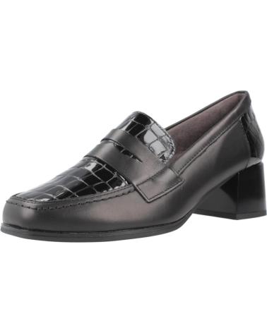 MOCASSINI PITILLOS MODELLO 10823P NERO CON TACCO LARGO NEGRO