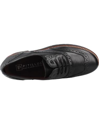 SCARPE STRINGATE PITILLOS MODELLO 20221P NERE CON TACCO BLOCCO NEGRO