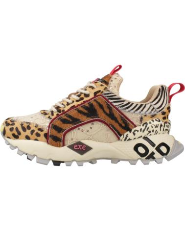 BASKETS EXE 2025-3ME LEOPARD TAN BLACK IMPRIMÉ ANIMAL LEOPARD TAN BLACK