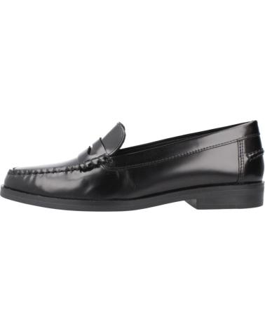GEOX D CLORIDIE C9999 BLACK LEATHER LOAFERS C9999