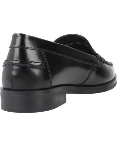 GEOX D CLORIDIE C9999 BLACK LEATHER LOAFERS C9999