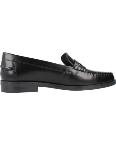 GEOX D CLORIDIE C9999 BLACK LEATHER LOAFERS C9999