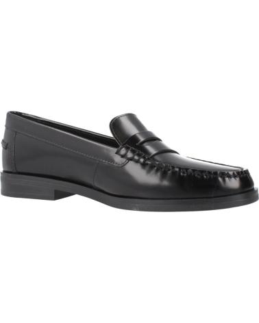 GEOX D CLORIDIE C9999 BLACK LEATHER LOAFERS C9999