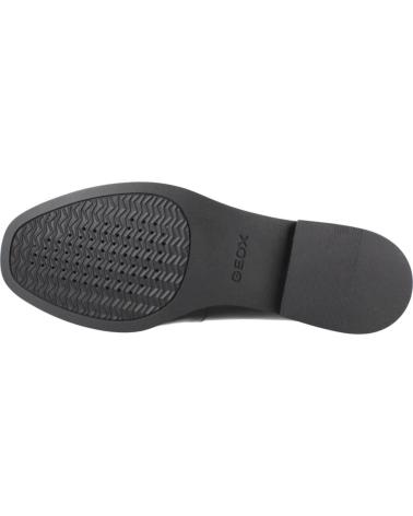 GEOX D CLORIDIE C9999 BLACK LEATHER LOAFERS C9999